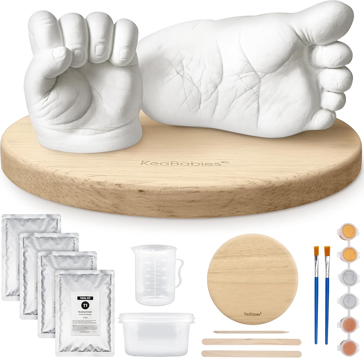 Reve Baby Casting Kit for Hand and Foot (Round, Cloud Gray)