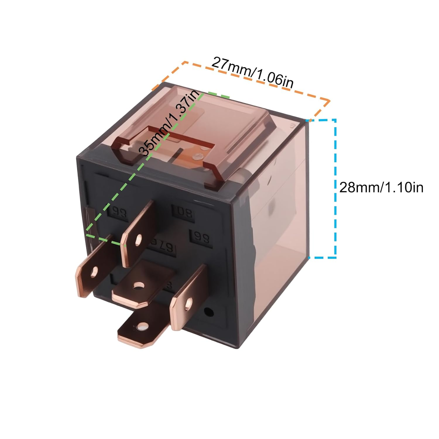 Ecsing 2Pcs 5-Pin SPCO 12V Waterproof Automotive Relay 100A High Current Car Circuit Control Switch image number 1