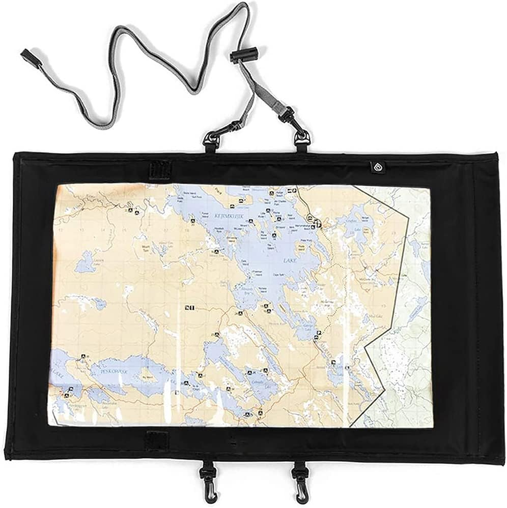 Sagasave Waterproof Map Holder, Waterproof Cover Clear TPU Case Camping Accessories Large Pouch Bag for Outdoor, Hiking, Kayaking