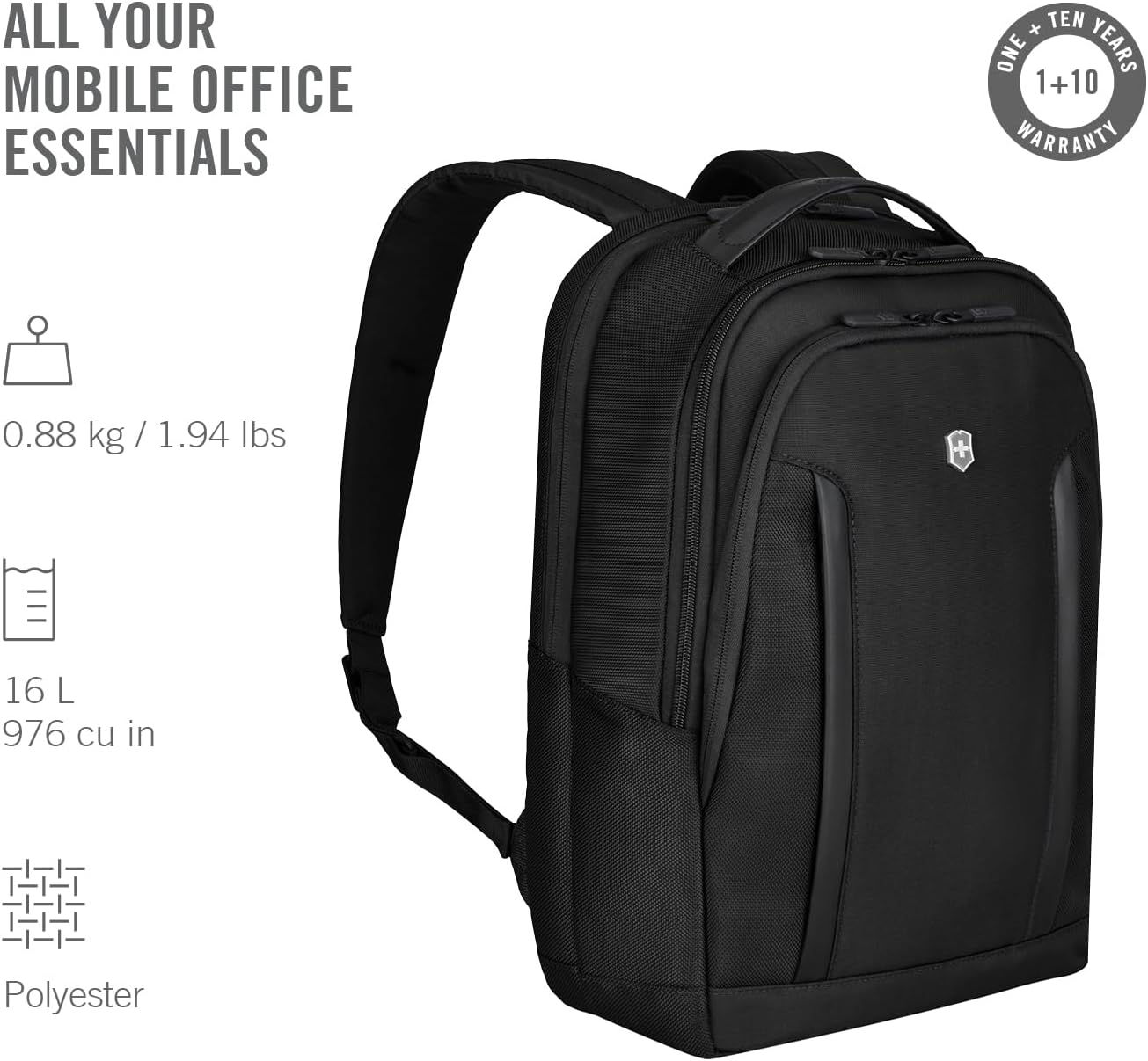 Victorinox Backpacks & Messengers, Black, 16 In, Backpacks & Messengers image number 5