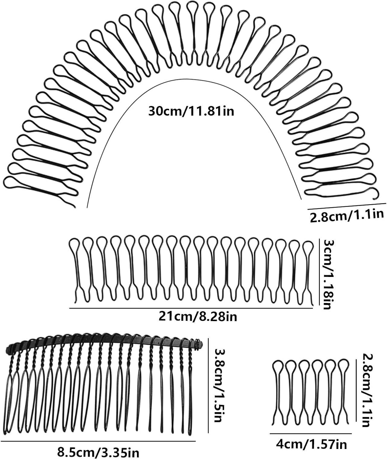 U Shape Hair Finishing Fixer Comb - Invisible Hair Fixer U Pin - Decorative Hair Updo Styling Tool for Women & Girls Hairstyle, Hair Accessories Hair Combs image number 2