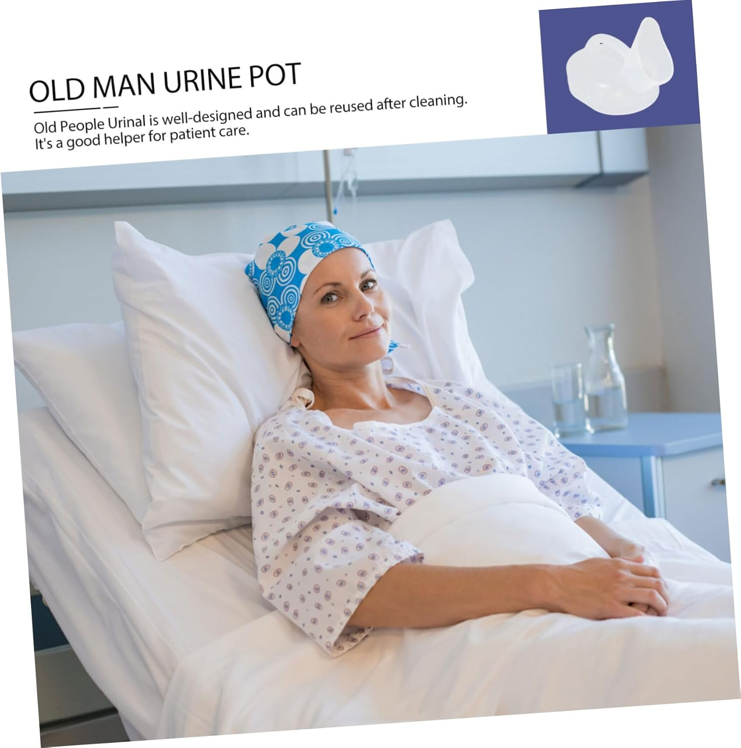 2Pcs Large Capacity Portable Urine Bottle Ergonomic Urinal for Hospital Home Travel Elderly Patients Pee Container image number 4