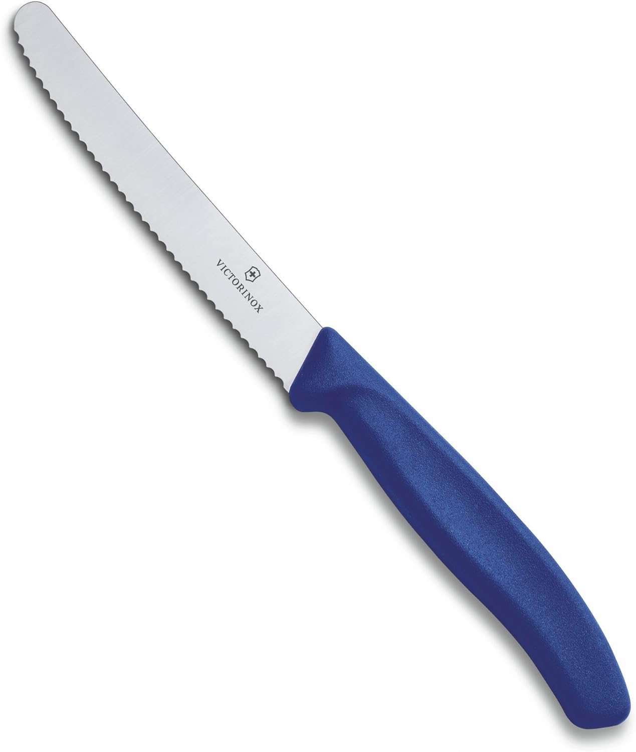 Victorinox Wavy Edge Steak & Tomato Knife Blade, round Tip, Orange, 6.7836.L119