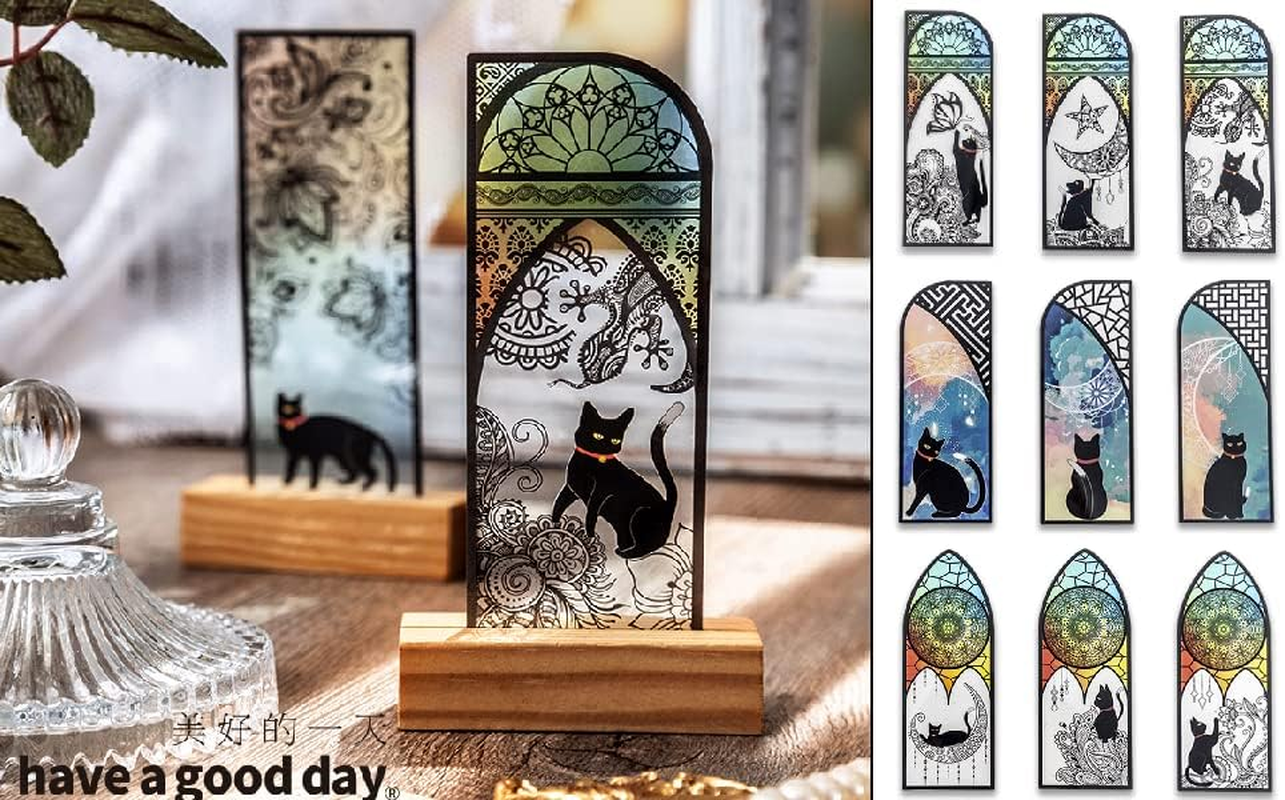 DEARART Lucky Cats Bookmark Three Picture (Six Pcs) Bookmarks Page Markers Book Markers Cute Bookmarks for Women Teacher Gifts, Set-2 image number 3