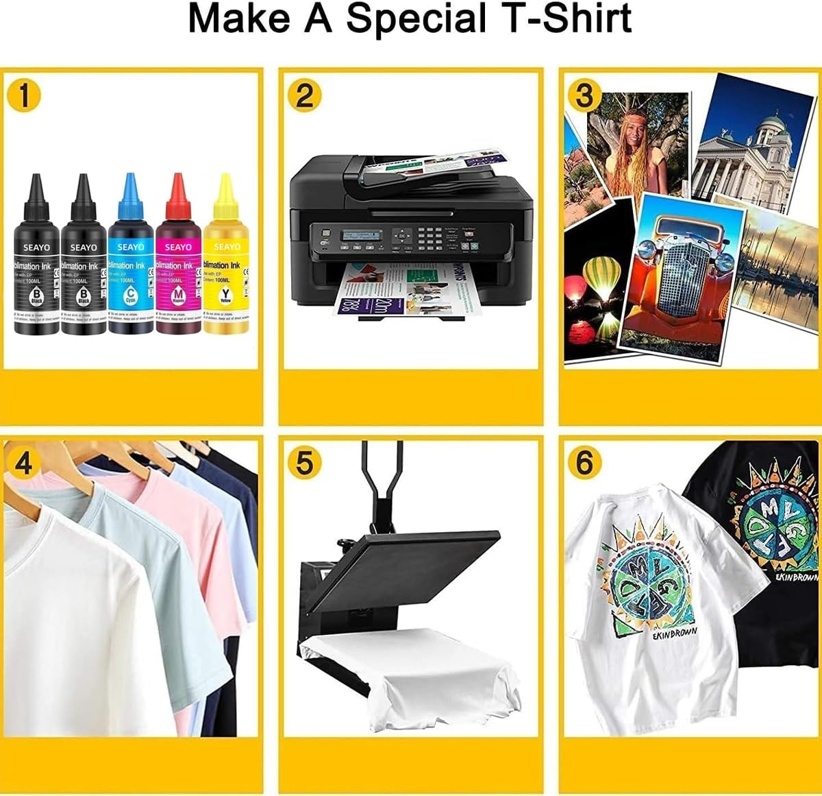 500Ml Sublimation Ink Refill Bottle for Heat Transfer on Mugs, Polyester Shirts, Mat, Etc image number 2