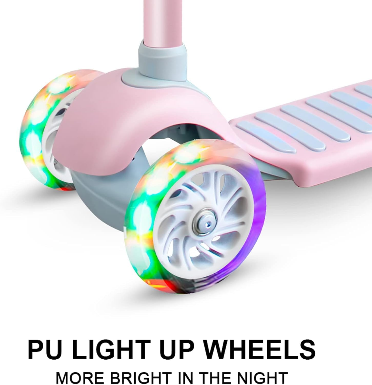 APEXORIGIN 3 Wheel Scooter for Kids Ages 3-12,Kids Scooter with Light up Wheels, Sturdy Deck Design, and 4 Height Adjustable Suitable for Kids Ages 3-12 image number 5