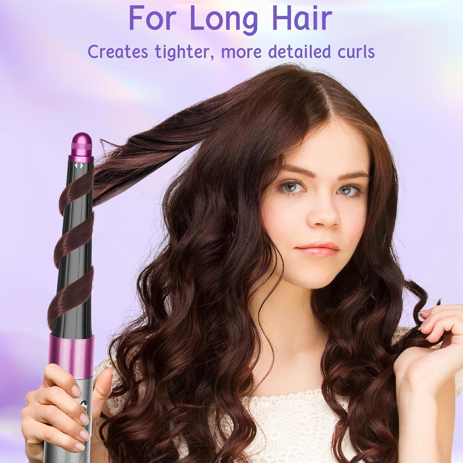 ZEPHBLOW Hair Long Conical Barrel for Dyson Airwrap, 0.78-1.4Inch/ 20-36Mm Conical Curling Barrels Compatible with Airwrap HS01/05, Self-Curling Hair Roller Curlers Attachment for Long Hair,Rose image number 2