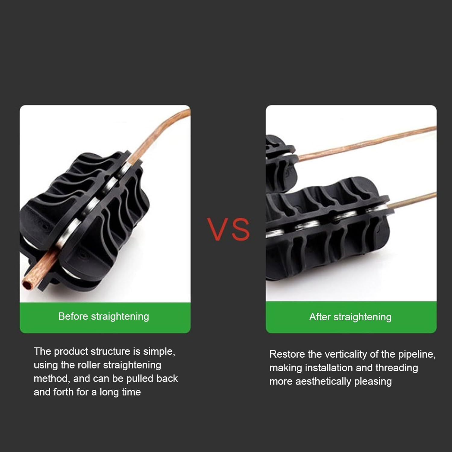 1/2 Inch Handheld Pipe Straightener with Excellent Grip, Improved Flow for Steel, Stainless Steel, Copper, Aluminum Tubes image number 2