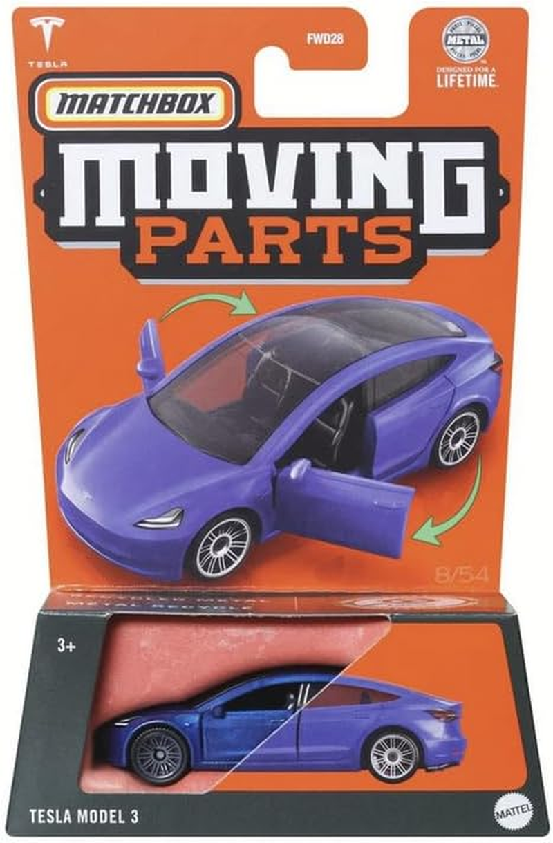 Matchbox Moving Parts Tesla Model 3 (Blue)