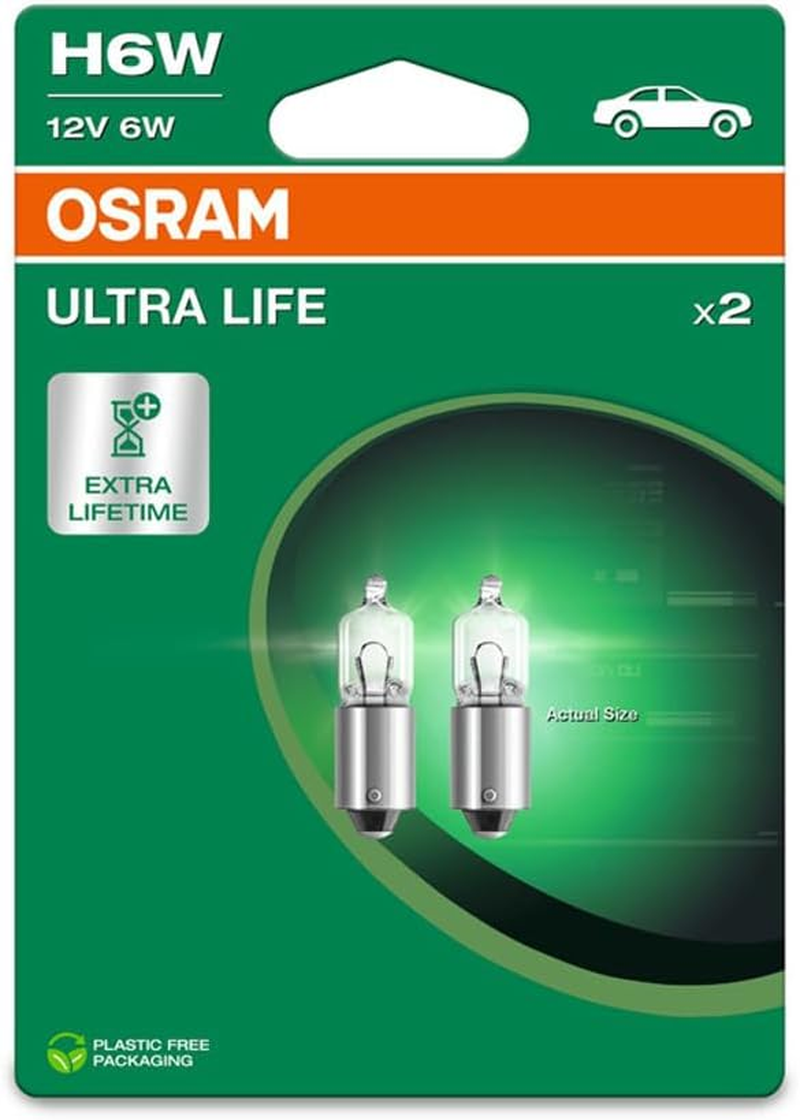 Osram Ultra Life H7 Halogen Headlight Bulb, 64210ULT-2HB, Hanging Box (Pack of 2), White image number 5