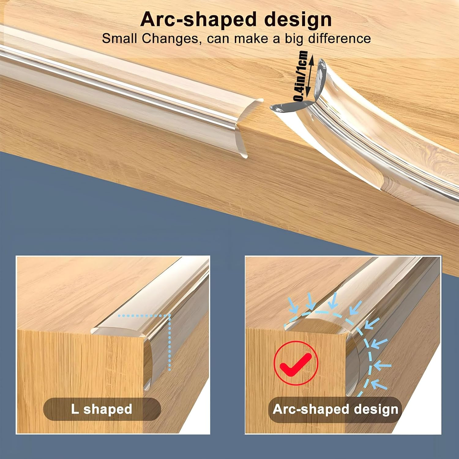 MYTOAU 30 Pack Proofing Corner Protectors, Clear Edge Protector Strip,Silicone Soft Edge Guards, Furniture Corner Guards & Edge Safety Bumpers for Children,Thicker & Durable Table Corner Cushions