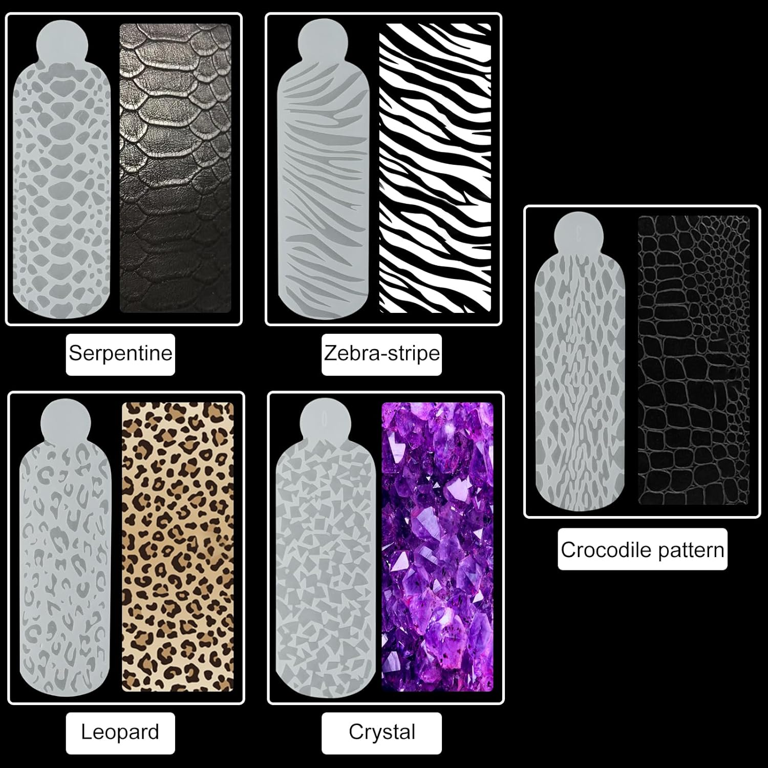 C12Rtive 60 Pieces 3D Silicone Double Nail Shapes Sticker Set, Silicone French Manicure Stickers for Polygel Nail Shapes, Gel Extension Quick Build Double Nail Shapes