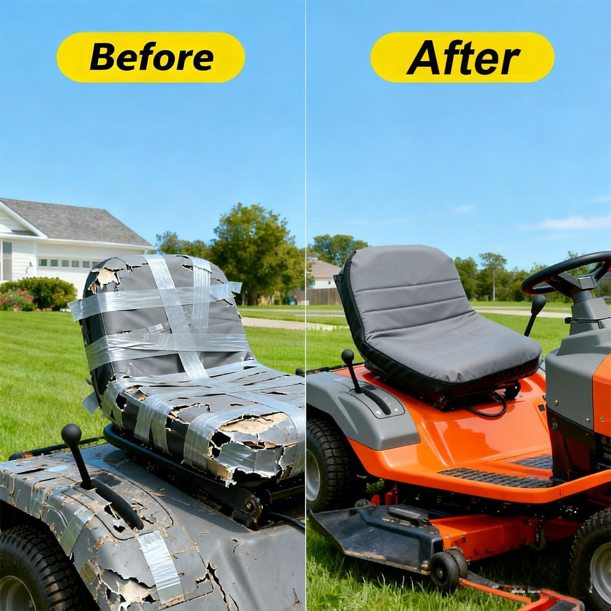 Lawn Mower Seat Cover for John Deere Riding Tractor Seat Cover,Compatible with Craftsman,Cub Cadet,Kubota(M) image number 2