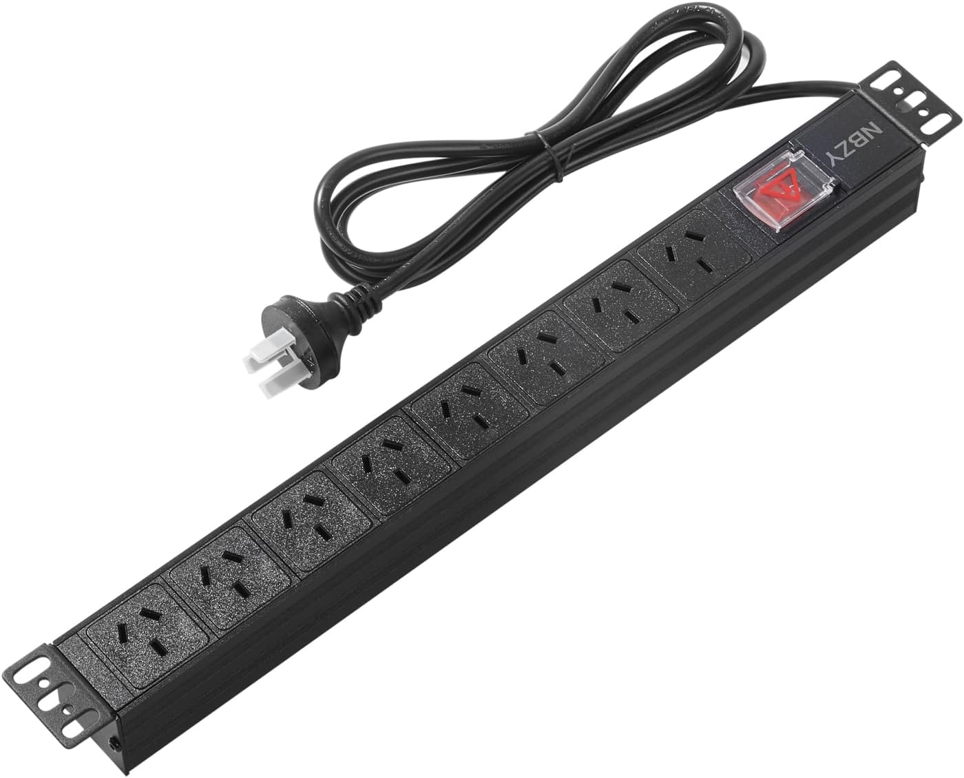 19" 1U Rack Mount PDU Power Strips 8 Way 10A 6 FT Wall Mount Outlet Power Strip Heavy Duty, Power Distribution Unit for Cabinet image number 5