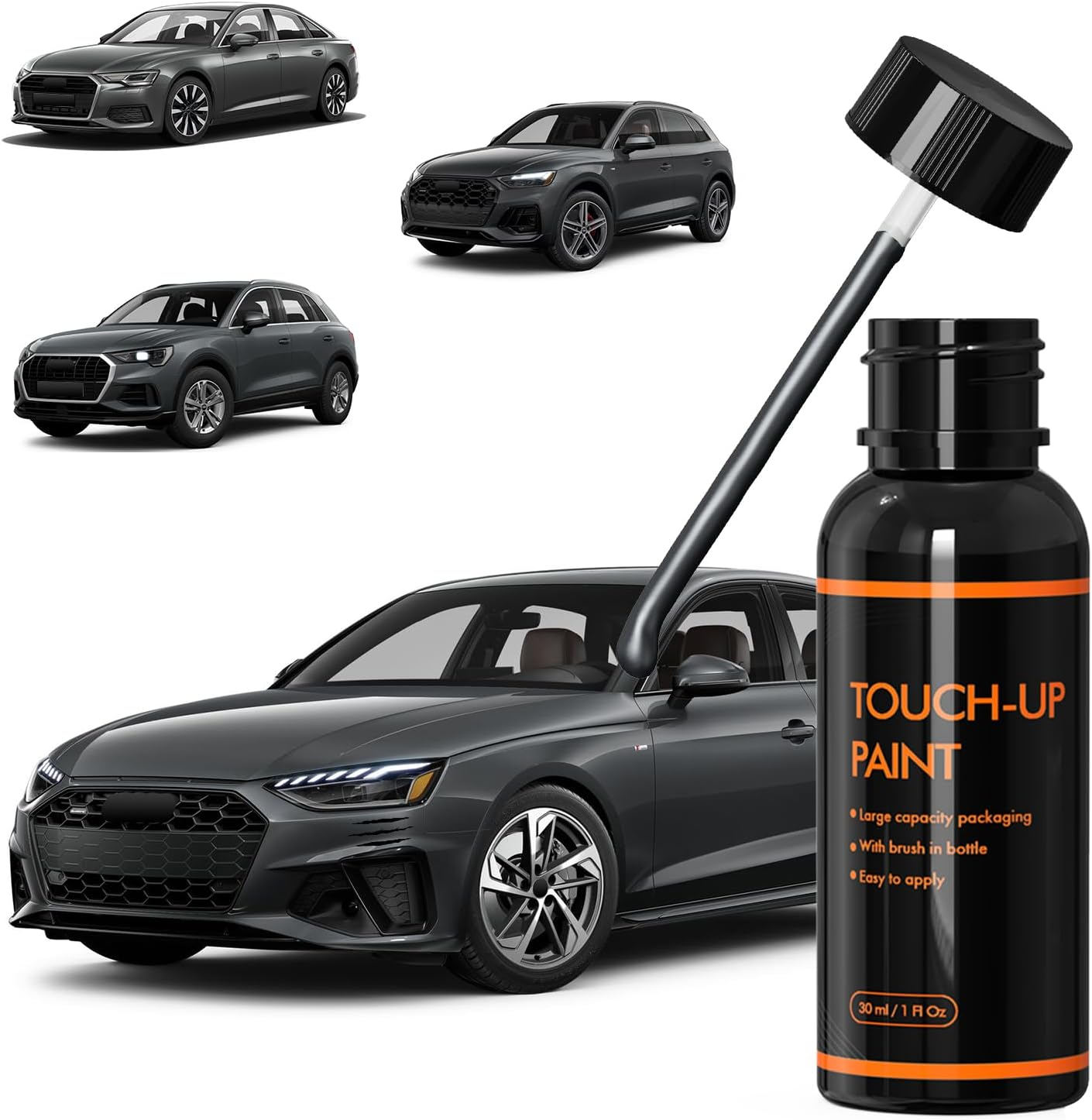 LZ7S Daytona Gray Touch up Paint for Audi, DIY Car Paint Scratch Repair Kit, Automotive Paints, Quick & Easy Fix Scratch Repair for Q3/Q5/Q7/Q8A4/A5/A6/A7/A8/TT