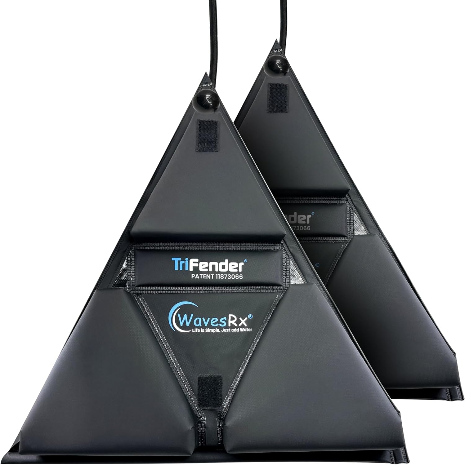 WAVESRX PWC Fender Bumper for Safe Jet Ski Docking | Foldable Easy-To-Store Marine Bumpers Offer Ultimate Protection from Dock Rash and Scratches | Adjustable Length Bungee Cord + Hook & Safety Latch