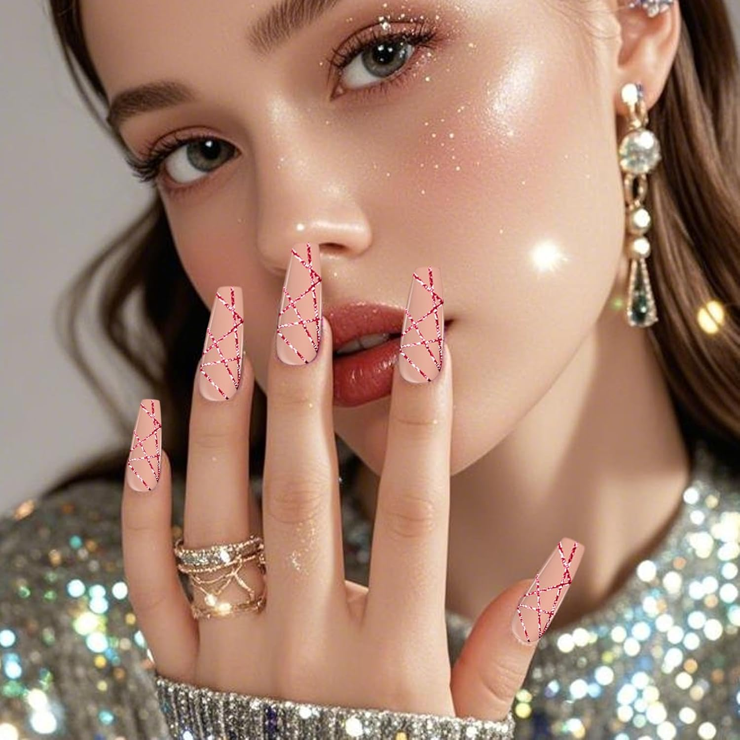 Rronnoy Reflective Glitter Gel Polish,12 Colors Nail Polish Gel - Long-Lasting Reflective Manicure Liner for Art Design Summer Salon Party Women Holiday Home image number 2