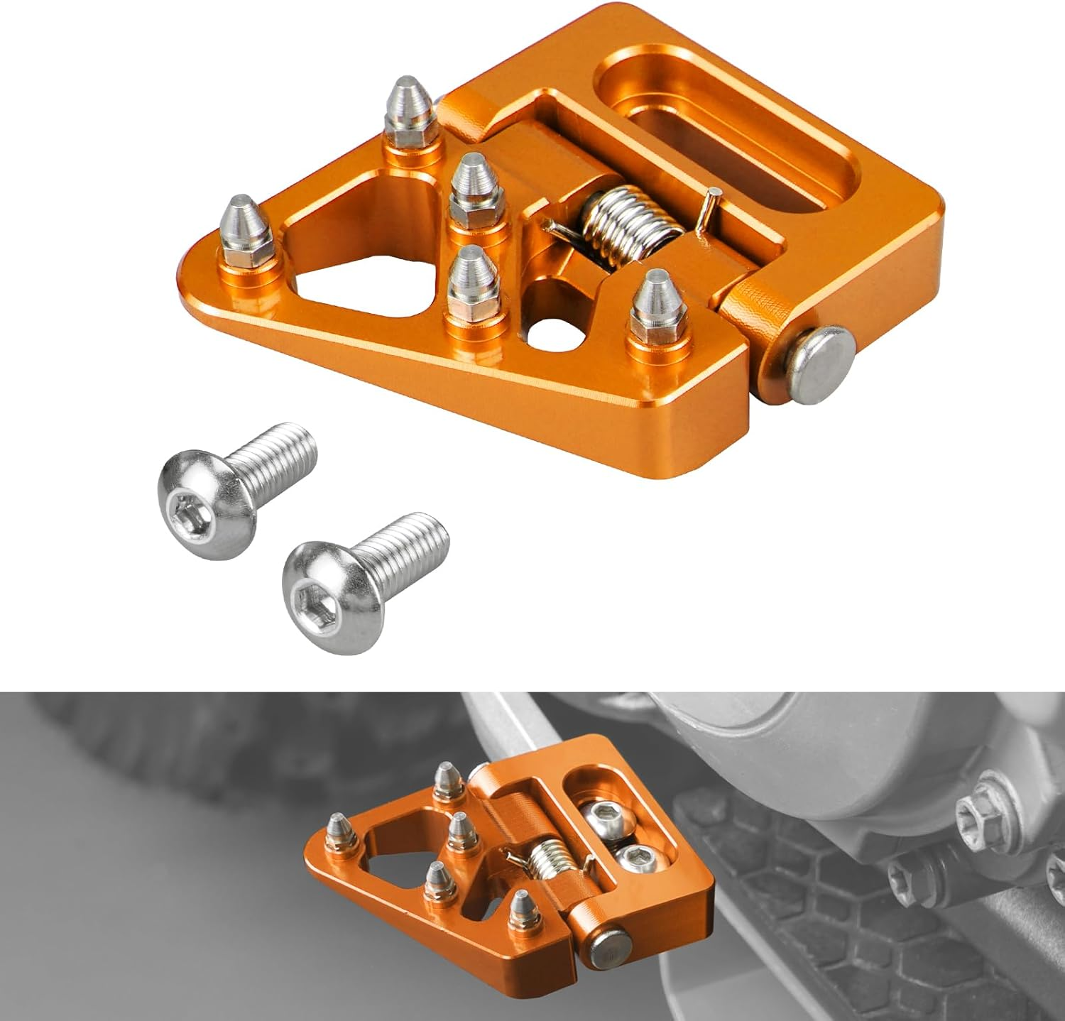 NICECNC Motorcycle Foldable Brake Pedal Replacement Tip Compatible with KTM 125-530 XCW XCFW EXC EXCF 2004-16 690 Enduro R 2008-23 690 SMC R 12-23,Compatible with Husqvarna TC125 250 14-15,See Fitment