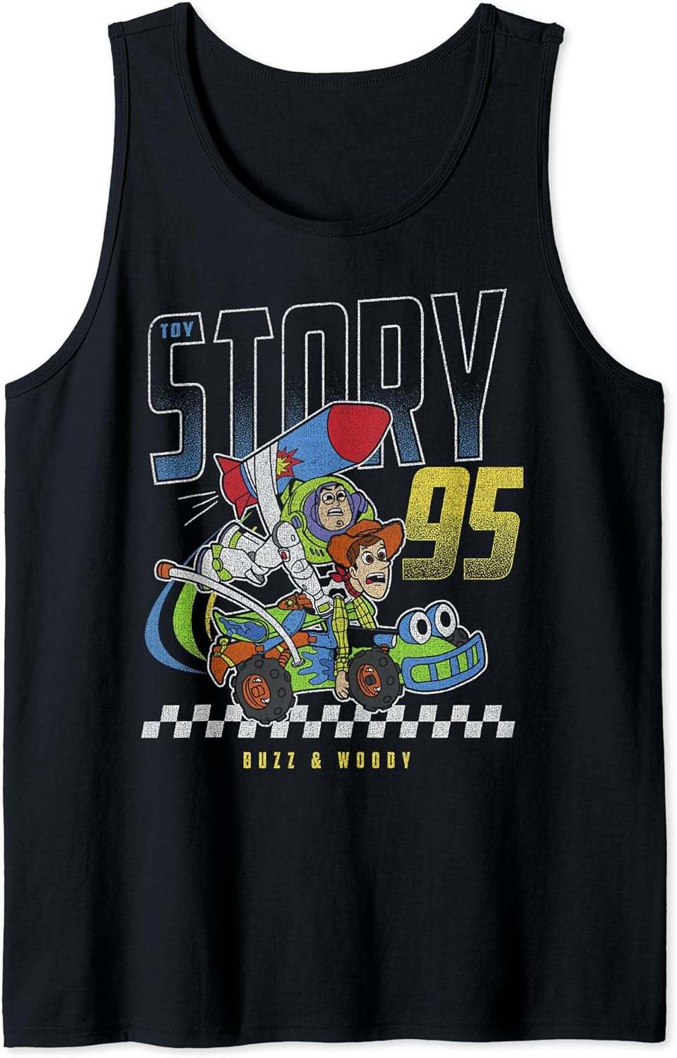 Disney Pixar Toy Story 95 Buzz & Woody Faded Tank Top