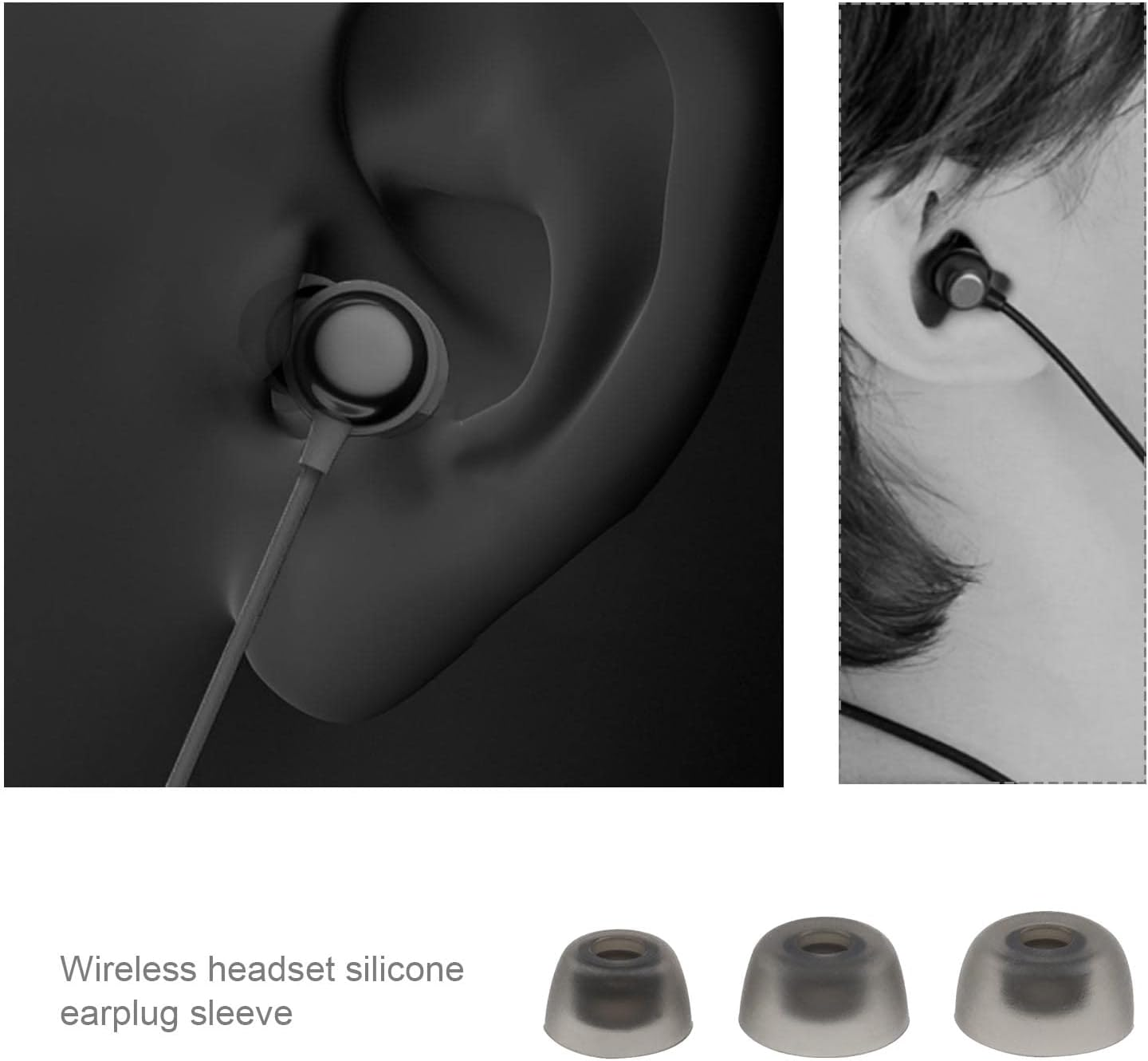 Emsea 6 Pairs of Silicone Ear Buds Tips Replacement In-Ear Ear Sleeves Compatible with Jabra Elite 75T/ 65T/ Active/Sport Evolve Wireless Headphones S M L image number 6