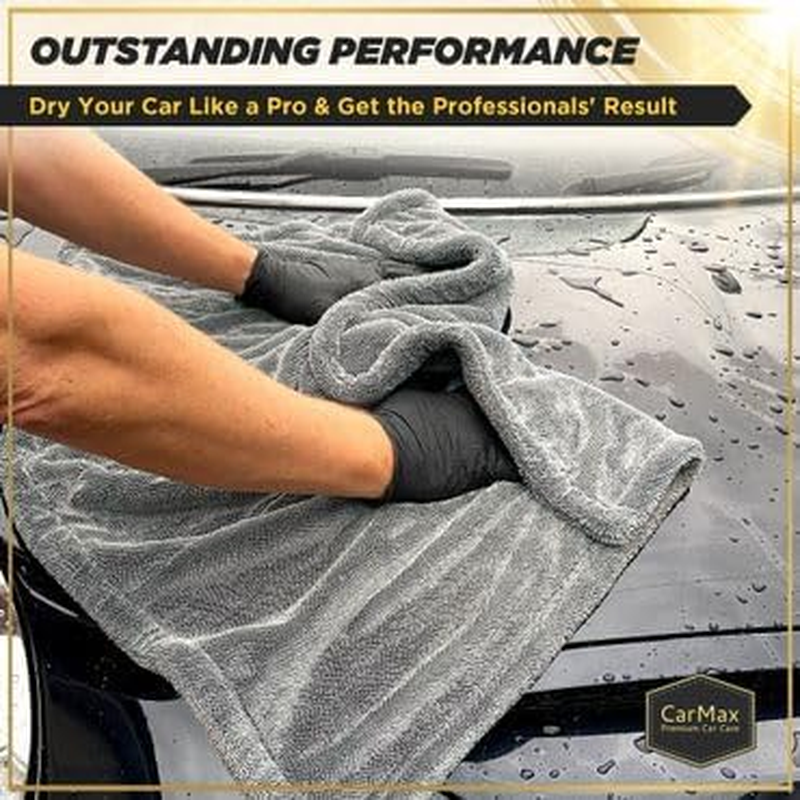 Carmax&reg; - Original Twisted Loop Car Drying Towel - Double-Sided XL Plus- 80Cm X 50Cm 1400Gsm Microfibre Towel for Fast Streak-Free Drying and Detailing. image number 4