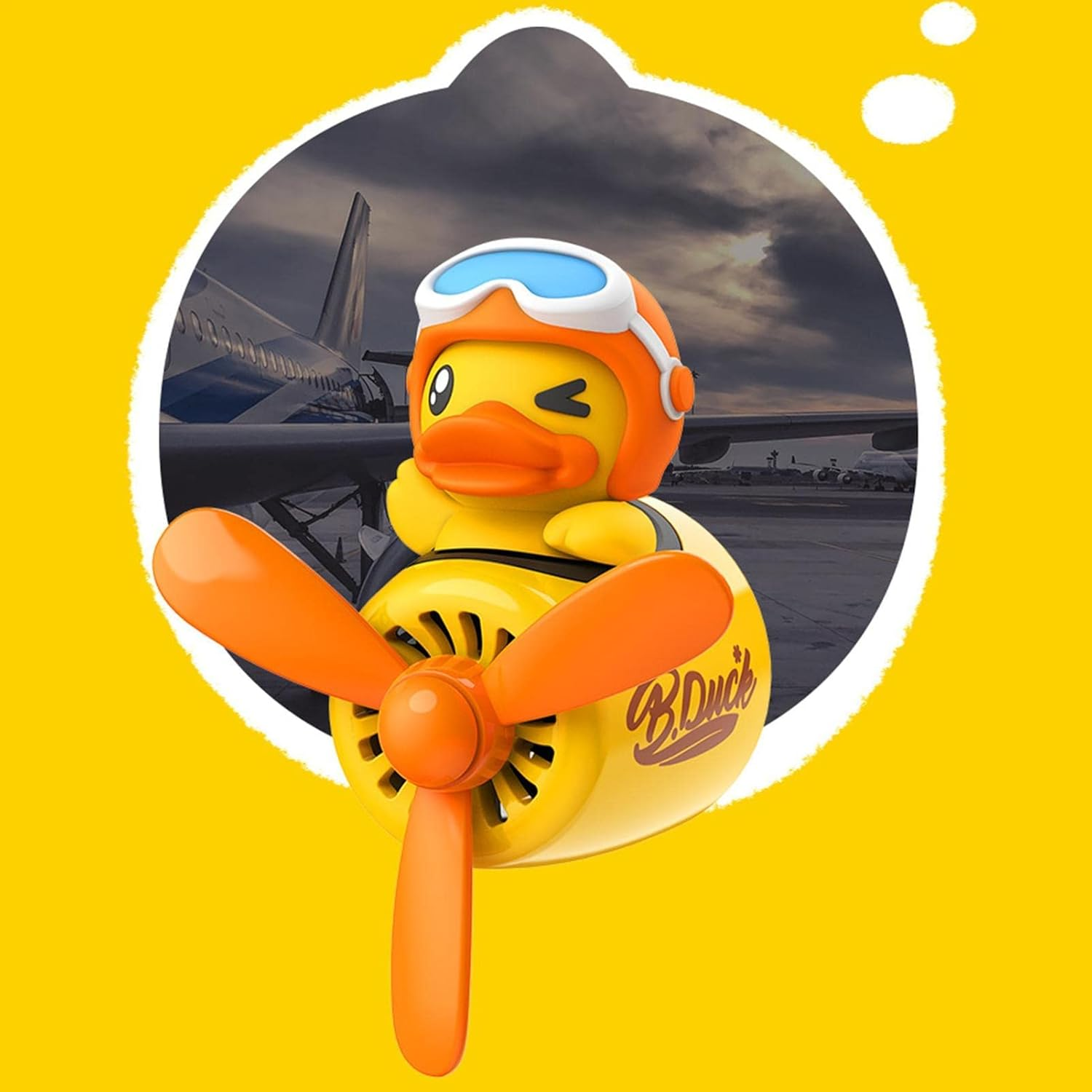 Qzjijosen Car Air Fresheners,Cute Bear Pilot Car Diffuser Rotating Propeller Air Outlet Vent Fresheners,Aromatherapy Ornament Car Accessories (Yellow Style) 1.0 Count - Pink image number 5