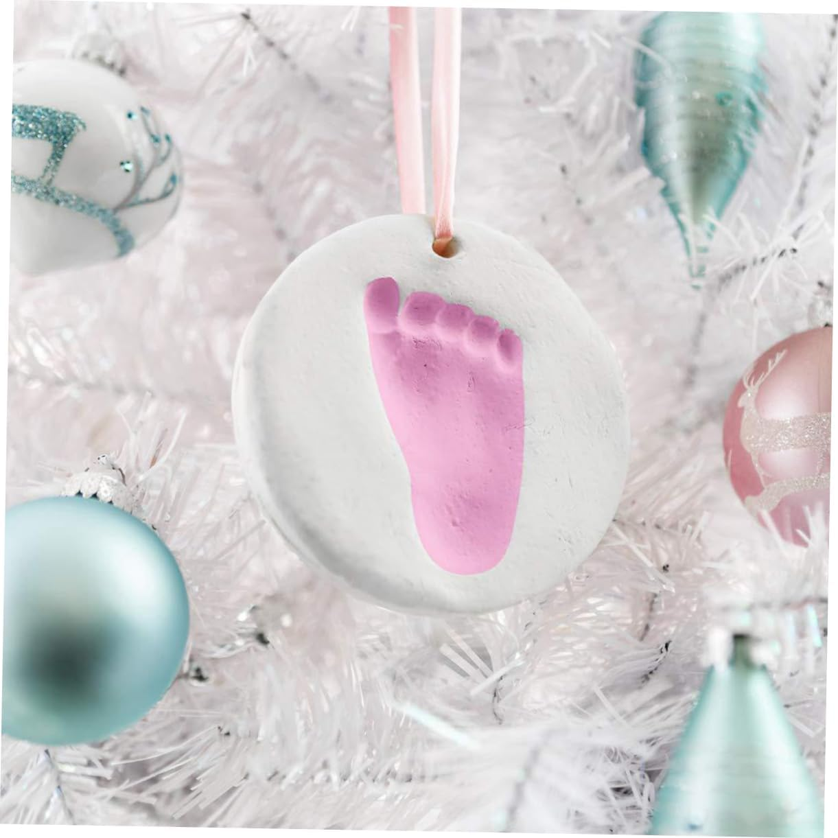 ERINGOGO 4Pcs Handprint Footprint Keepsakes for Newborn Boy Girl Footprint Keepsake Gifts for Birthday Shower image number 1