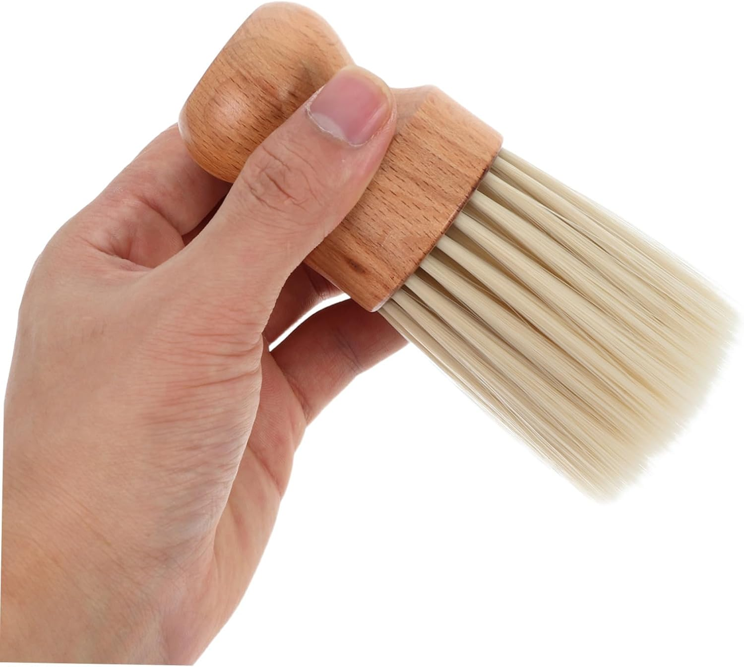 Outanaya Beech round Hair Brush Professional Barber Hair Cleaning Brush for Travel Smoothing Detangling image number 3