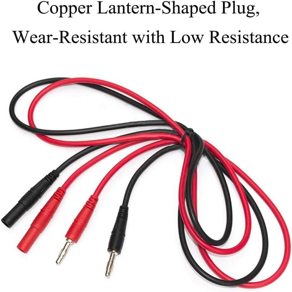 4Mm Multimeter Test Lead Extension, Male to Female Connector, Banana Plug to Crocodile Leads Probes, Plug Cable Test Lead Wire Cable Set(2Pcs) image number 2