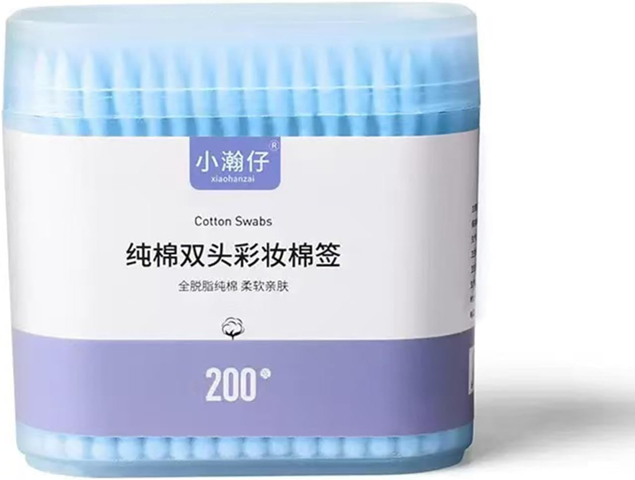 200 Pieces (Tip+Spiral Cotton Swab), Very Suitable for Ear Cleaning, Nail Polish Touch Up, Nail Enhancement, Pedicure, Beauty Applications, Personal Care and Craft Projects (Blue)