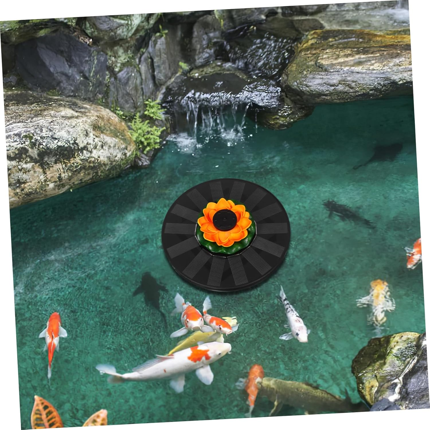 Gatuida Solar Powered Lotus Floating Fountain Solar Fountain Pump for Bird Bath Garden Pool Outdoor Water Feature Easy Installation image number 5