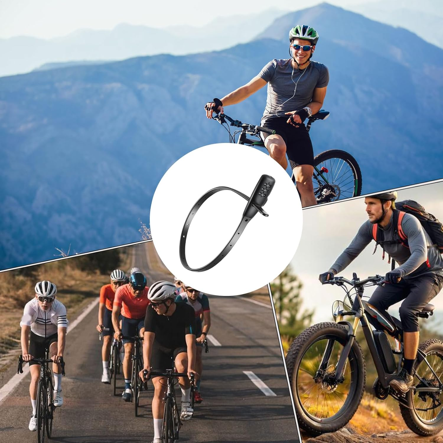 Zip Tie Lock Combination,Zip Tie Scooter Lock with Combination | Adjustable Protective Anti-Theft Hardware for Door Skateboard Cabinet Scooters Stroller Refrigerator Gate - Regular Short Style image number 3