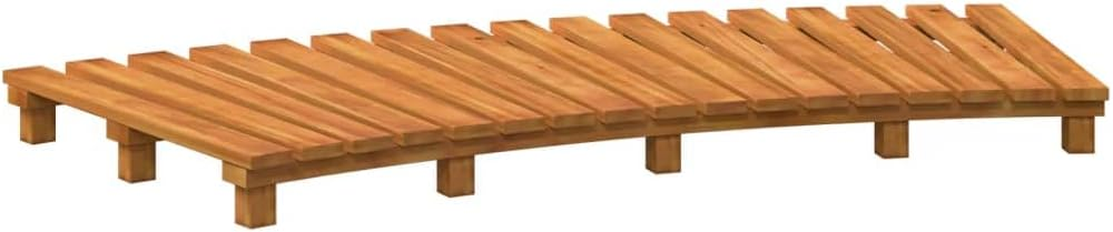 Vidaxl Durable Spa Steps - Made of Solid Acacia Wood, Handy Accessory for Spas and Pools, 2 Pcs Included, Offers a Simple and Timeless Slatted Design, Brown image number 2