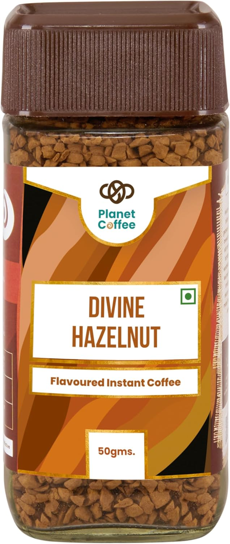 Planet Coffee&reg; | DIVINE Hazelnut | 1.76 Ounces (50 Gms) Jar | Pure Arabica | Freeze-Dried Instant | No Added Sugar | Makes 25 Cups | Medium Roast | Flavoured image number 6