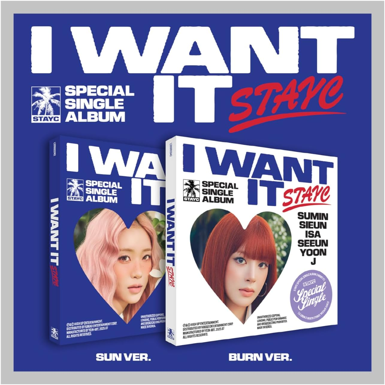 STAYC I WANT IT Special Single Album with Tracking Sealed (BURN Version)