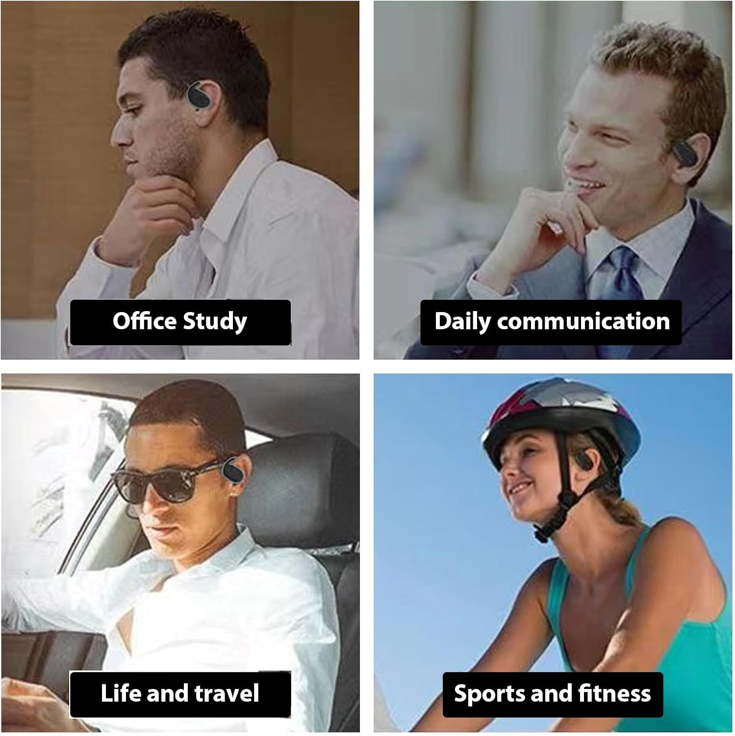 Over Ear Earbud - Sport Earbuds Wireless | Sport Headphones | Open-Ear Earphones | Ergonomic Headphone with Clear Calls | Noise Cancelling Earbuds for Running, Driving, Traveling, Cycling image number 4