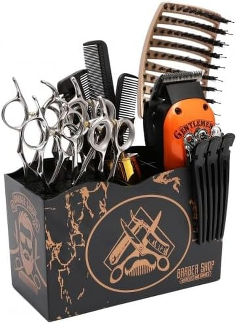 Hairdressing Scissors Holder Hairdressing Tool Storage Box, Multifunctional Scissors Storage Tool Haircut Organiser, Salon Hairdresser Scissors Holder Rack for Hairdressing Combs Clips Brushes image number 5