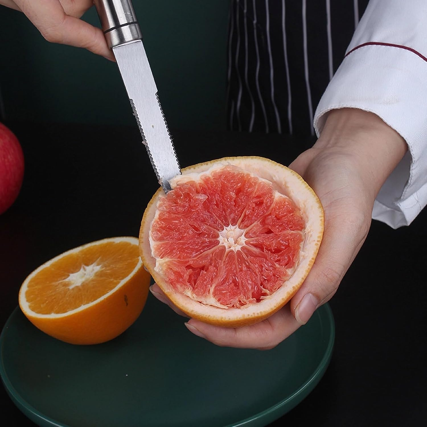 Ayaoch Stainless Steel Grapefruit Knife,Curved Serrated Grapefruit Knife,Suitable for Grapefruit and Oranges image number 1