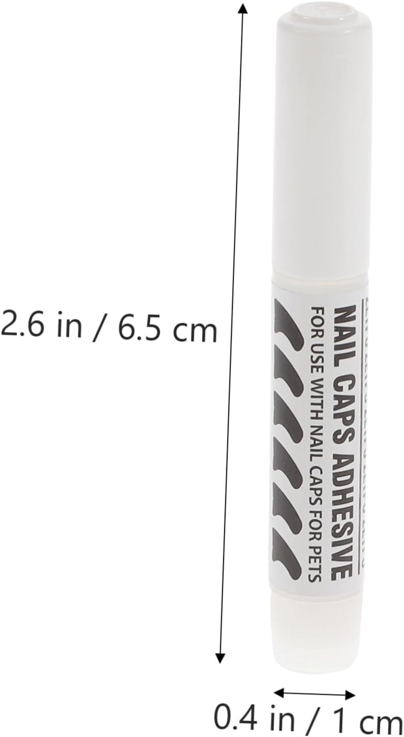 Ipetboom 10Pcs Cat Quick Drying Nail Glue Special Pet Nail Glue Kitten Nail Caps Glue Adhesive Glues for Cat Pet Accessories Pet Adhesive Glue Pointy Soft Claw Nail Set Fingernail image number 4