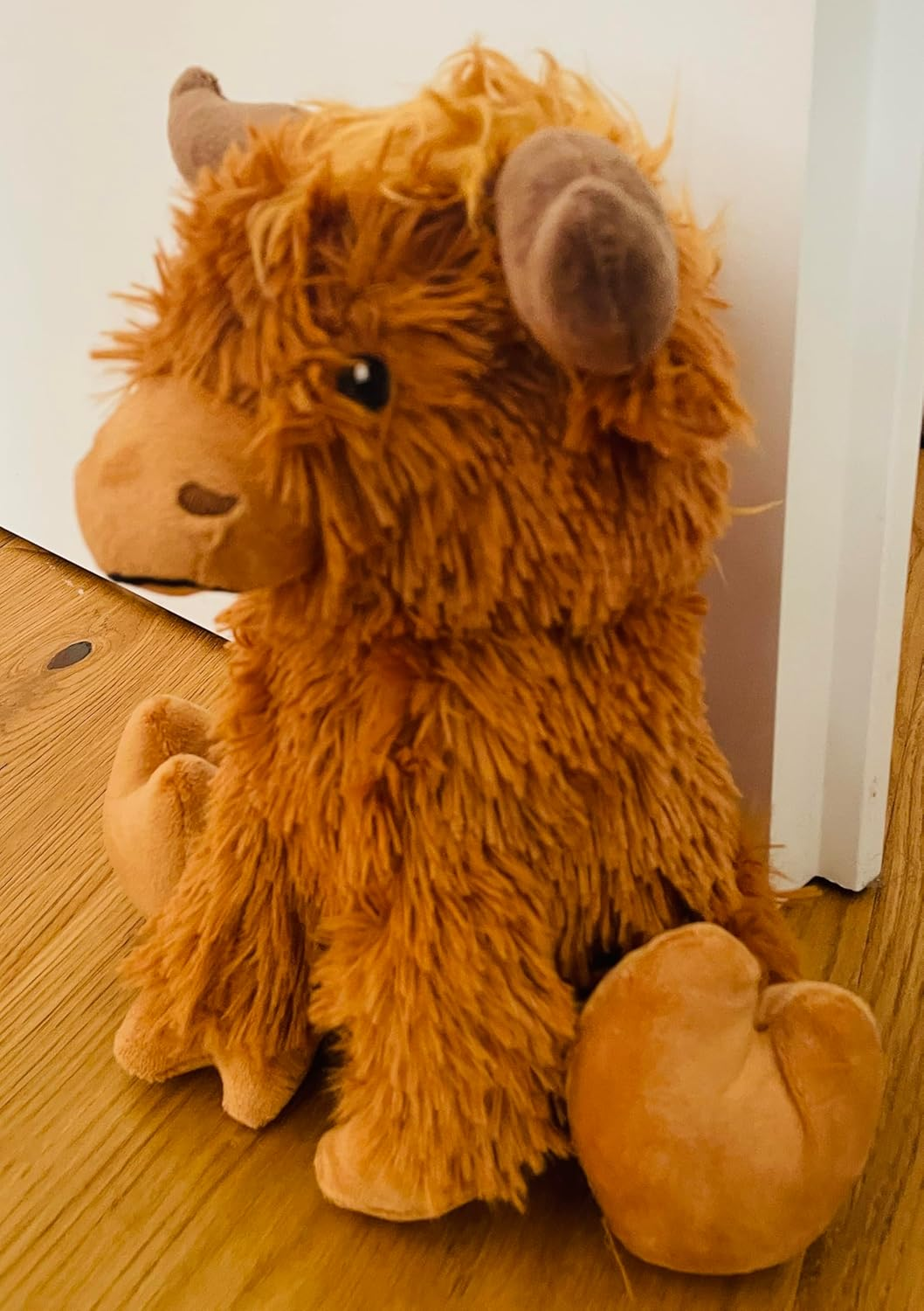 Khevga Fabric Door Stop Animal - High Quality Highland Cattle Door Holder, 1 Kg Weight, 23 Cm High, Rustic Design, Door Buffer Decoration for Living Room, Office & Children'S Room, Brown, Robust image number 3