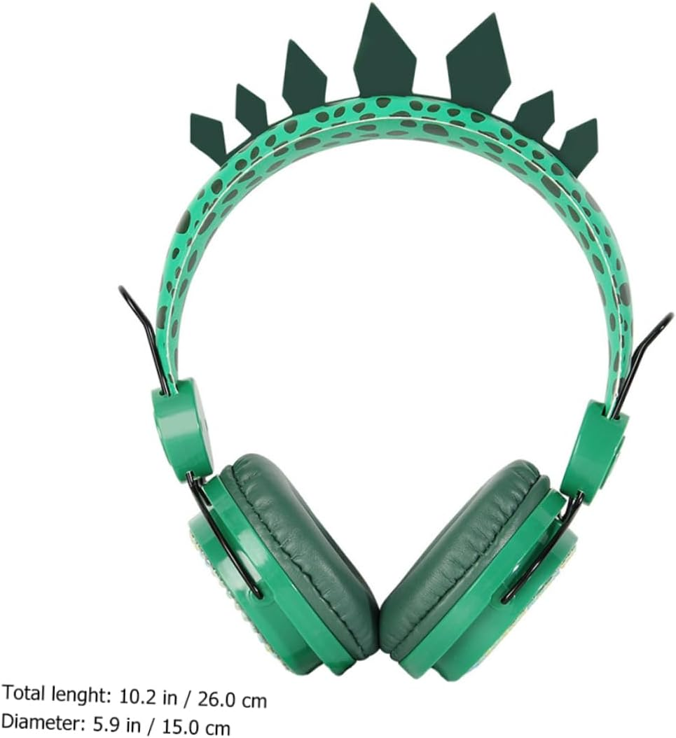 MOLUCKFU Children Headphones with Microphone Dinosaur Design Safe Volume Control for Boys and Girls School Travel Use image number 5