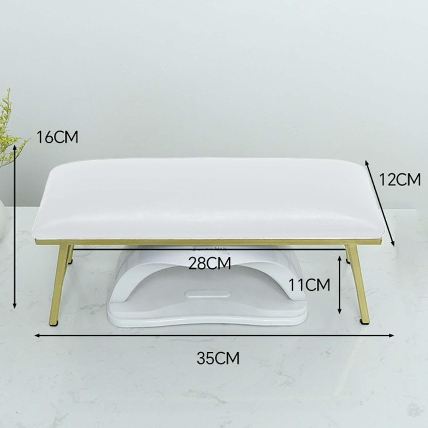 Eigell Nail Arm Rest, Nail Art Accessories, Manicure Hand Rest Cushion for Salon Home, White image number 2