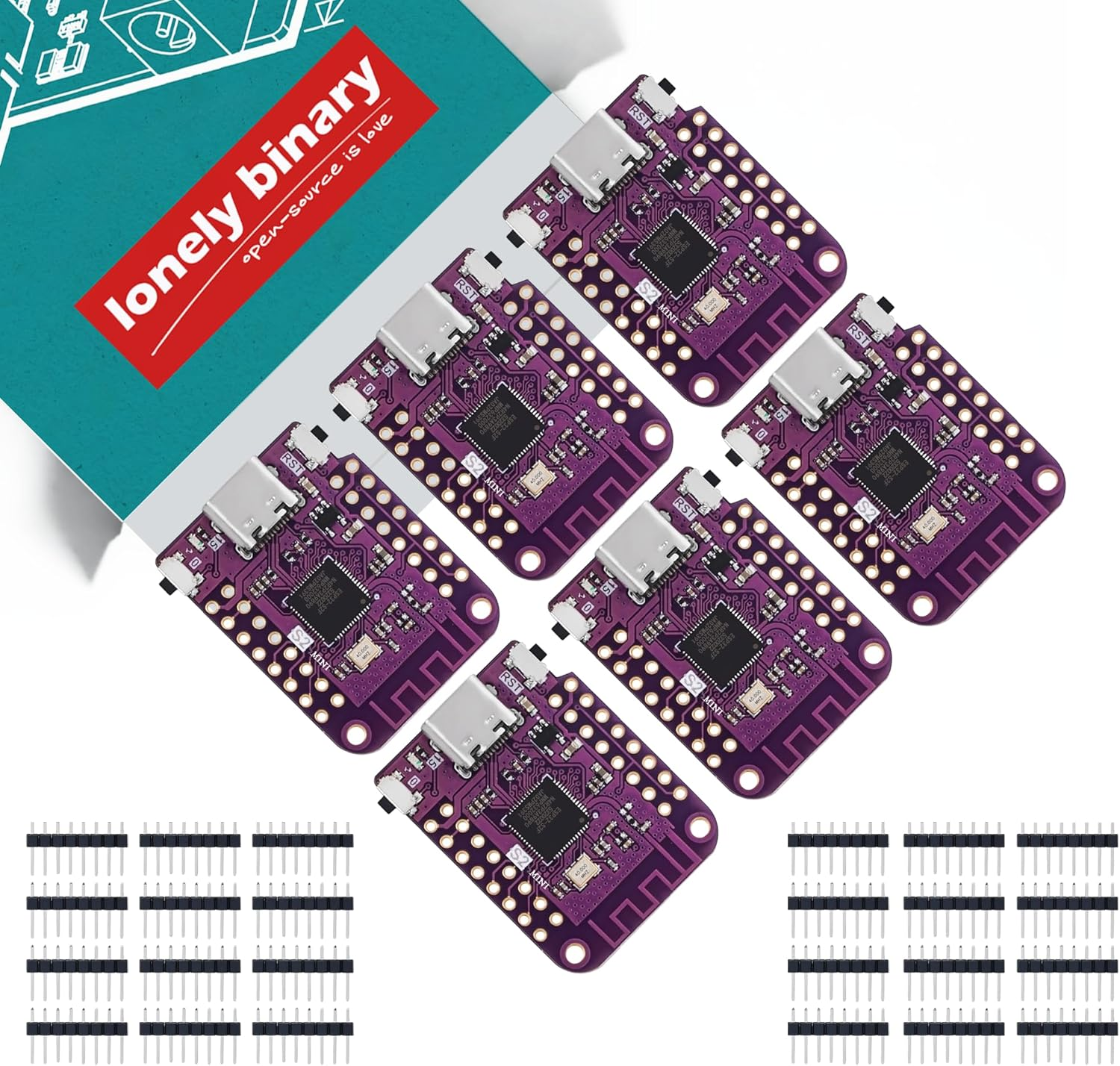 6-Pack ESP32 S2 Mini Wifi Development Board Compatible with Arduino IDE and Micropython