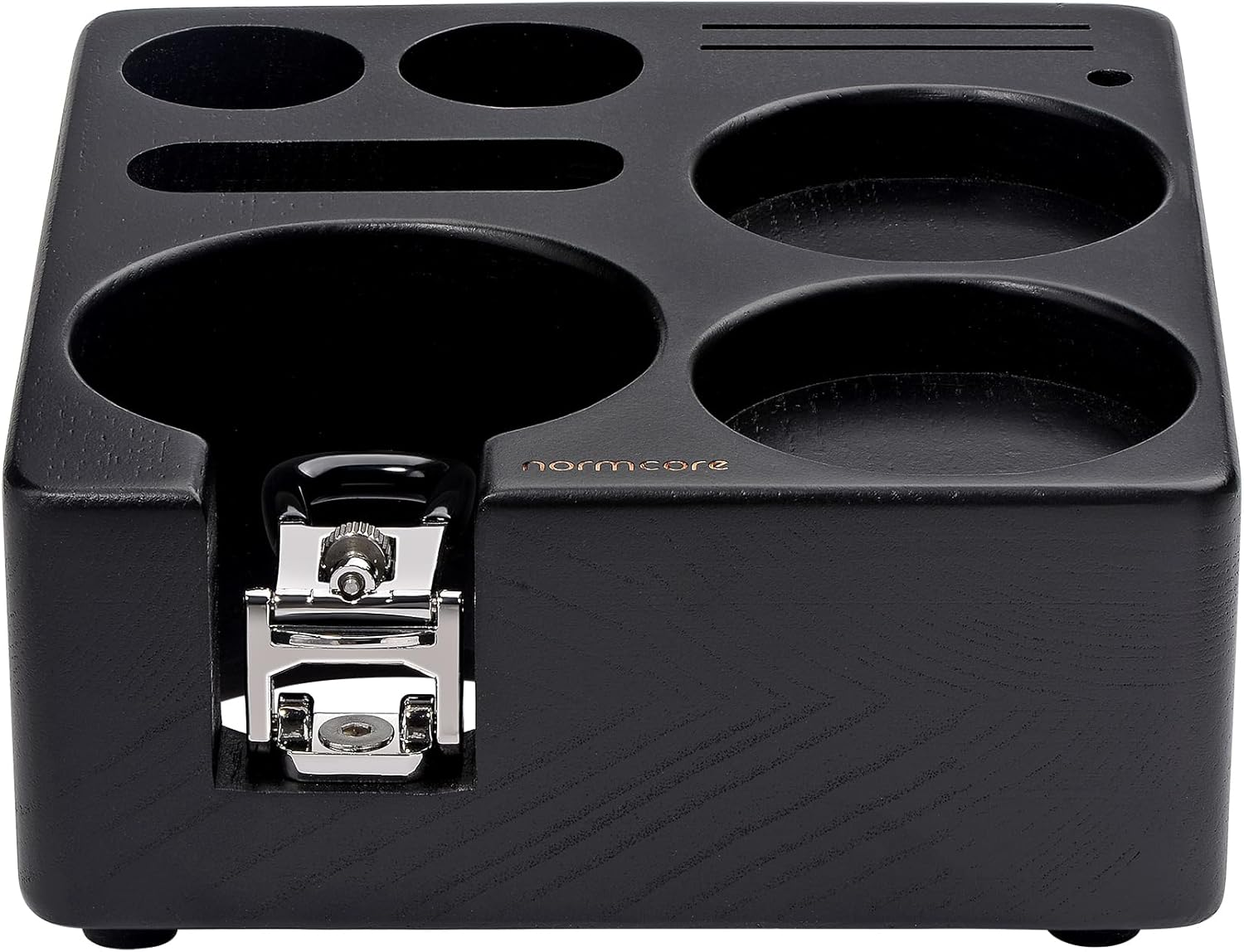 Normcore Espresso Tamper Holder, Wooden Coffee Tamper Station Base, Genuine American Black Ashwood Espresso Tamp Mat Holder Portafilters Stand Fit for 58Mm Espresso Accessories image number 4