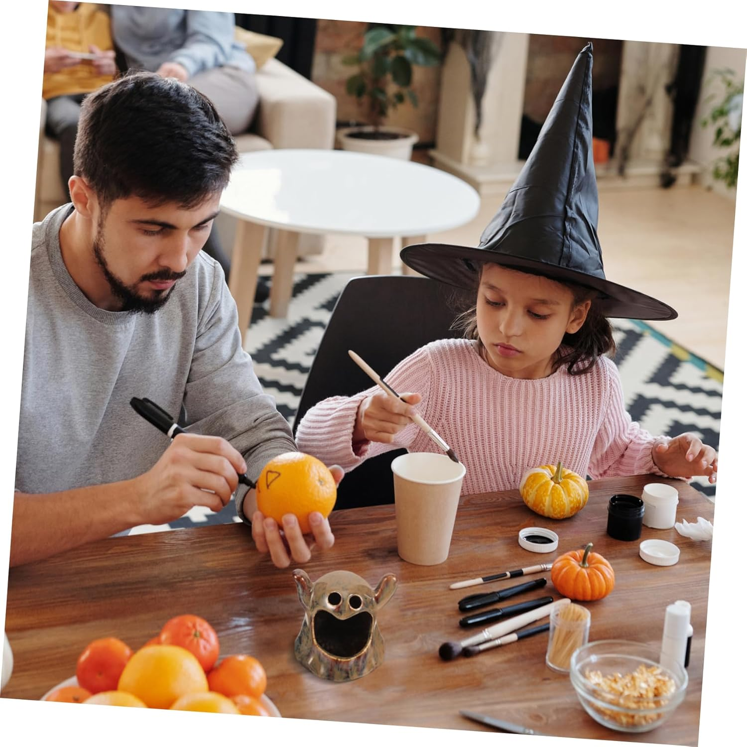 CORHAD Halloween Ghost Shape Ceramic Candle Holder for Tealights Unique Decorative Accent for Home Office and Party Settings for Spooky Festivities image number 1