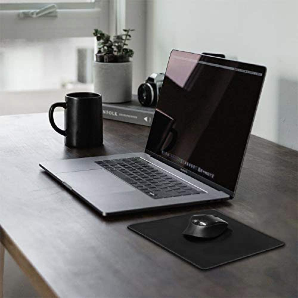 Mouse Pad, Amazer-T Gaming Mouse Mat Medium-Size (300 by 250Mm) with Smooth Surface, Non-Slip Rubber Base, and Anti-Fraying Stitched Edges, Black image number 1