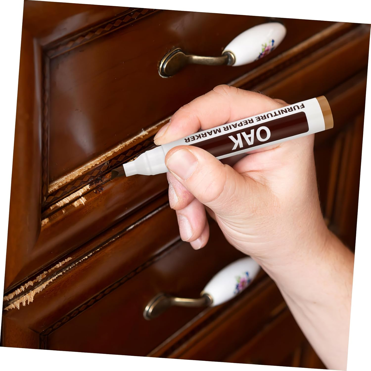 6Pcs Wooden Furniture Touch up Markers Pen Furniture Repair Tools Scratching Concealing Utensils Wood Floors Tables