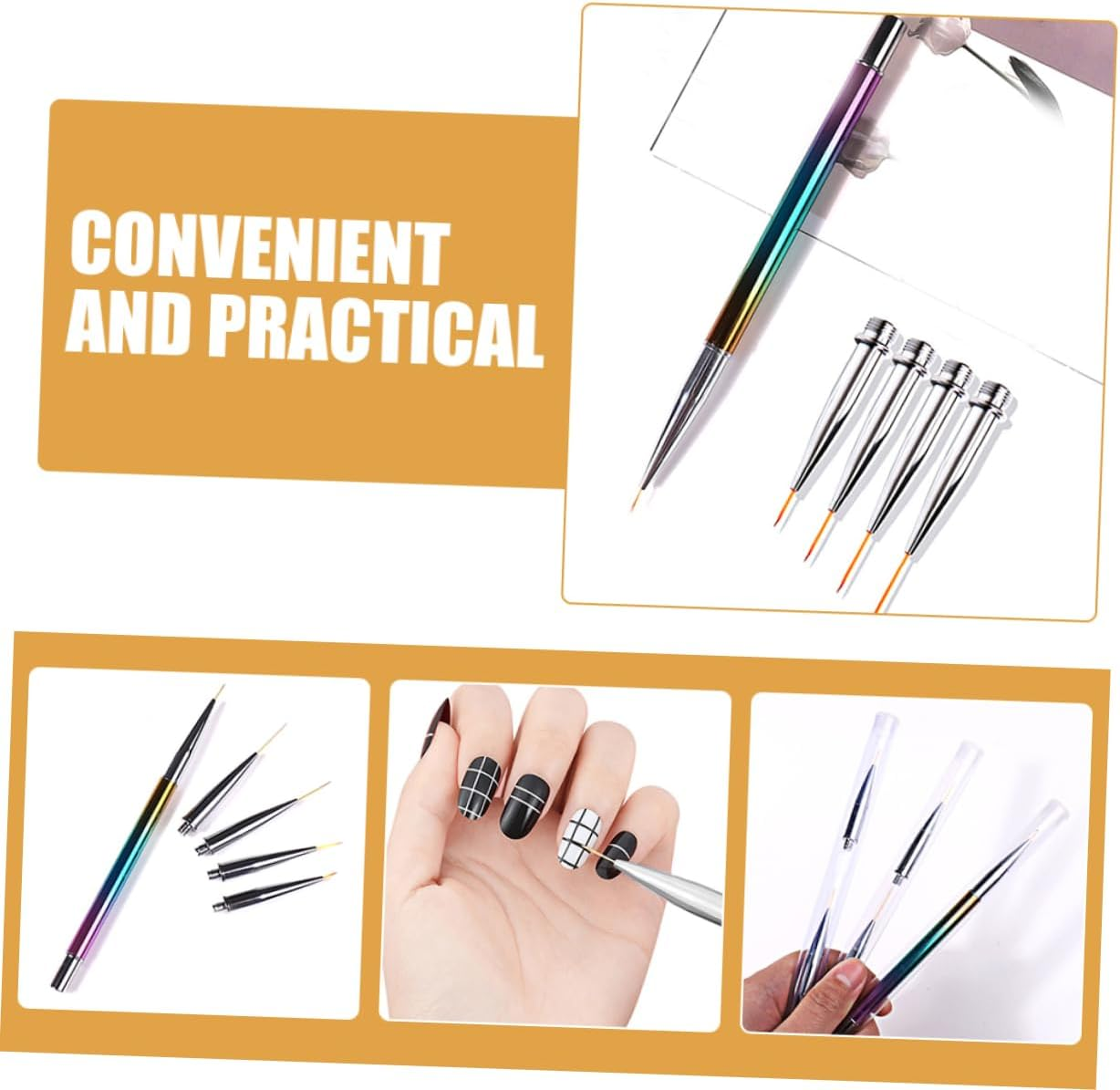 BIUDECO Nail Art Pen Replacement Heads for Nail Art Design Easy to Use for Families Professionals image number 4