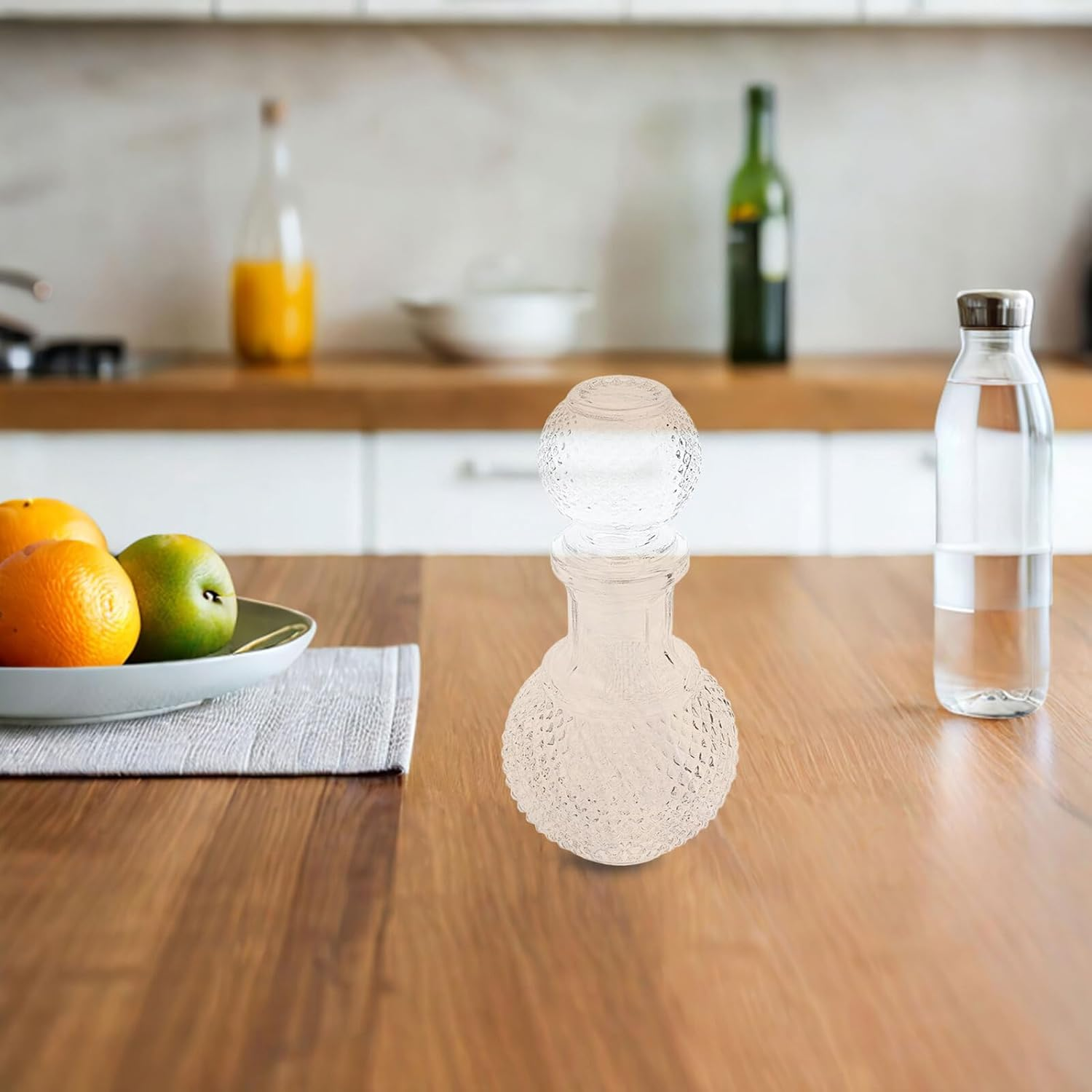 MAGICLULU 2Pcs 250Ml Thick Glass Whiskey Decanter Set Creative Cocktail Liquor Bottle for Home Bar Serving and Wine Storage image number 2