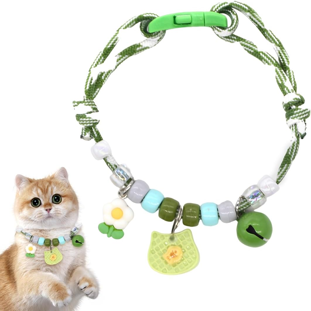 Kitten Collars with Bells, Personalised Pet Accessories, Adjustable Collars for Girls and Boys, Collars, Cat Collars with Safety Buckles image number 5